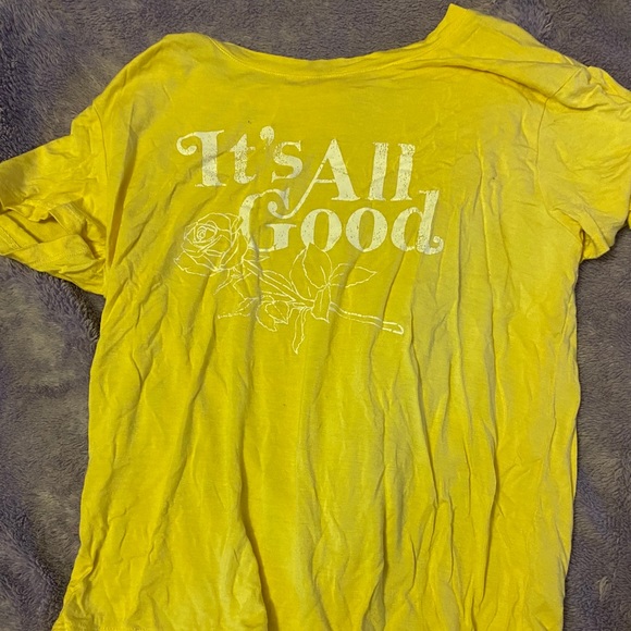 It’s All good graphic light yellow t-shirt - Picture 1 of 3